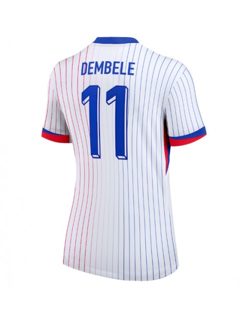 Francuska Ousmane Dembele #11 Zenski Gostujuci Dres EP 2024 Kratak Rukavima Francuska Ousmane Dembele #11 Zenski Gostujuci Dres EP 2024 Kratak Rukavima